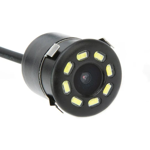 Cámara de visión trasera de coche impermeable con 4 luces LED de 170 grados vídeo HD